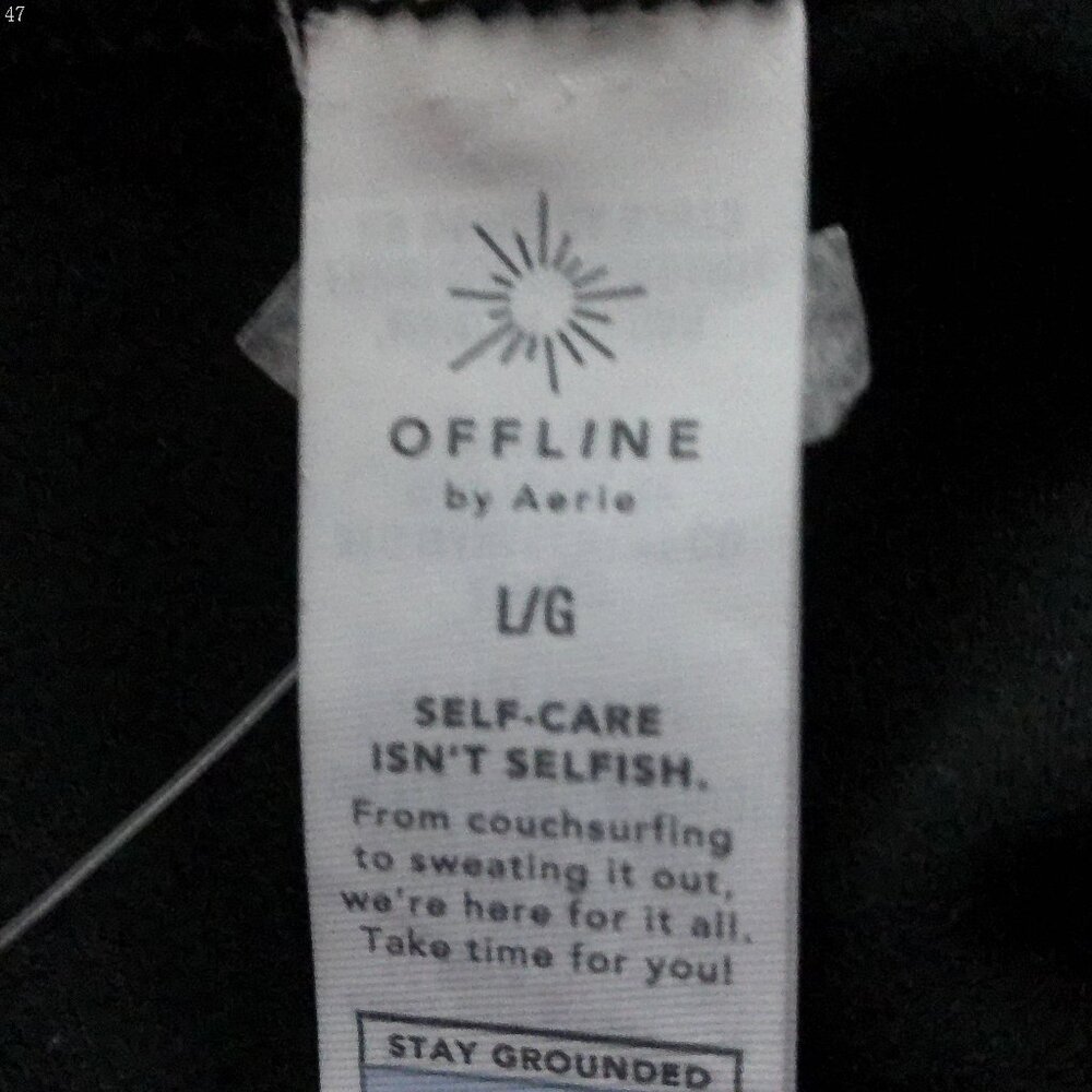 AERIE NWT The Hugger Black Capri Pants L - Picture 6 of 10